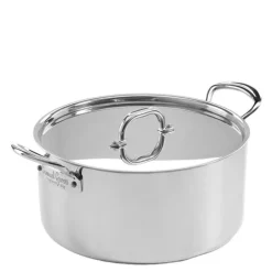 Gryte med lokk 2L rustfritt stål