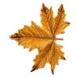 Gudrun serveringsfat 21x17,5 cm blad gul