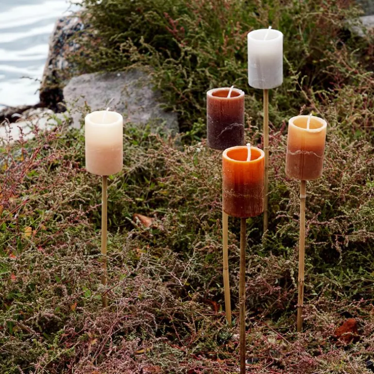 Hage Fakkel lysfakkel 10x7 cm mocca/bambus