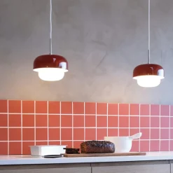 Haipot pendel 15 cm mørkerød