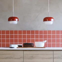 Haipot pendel 15 cm mørkerød