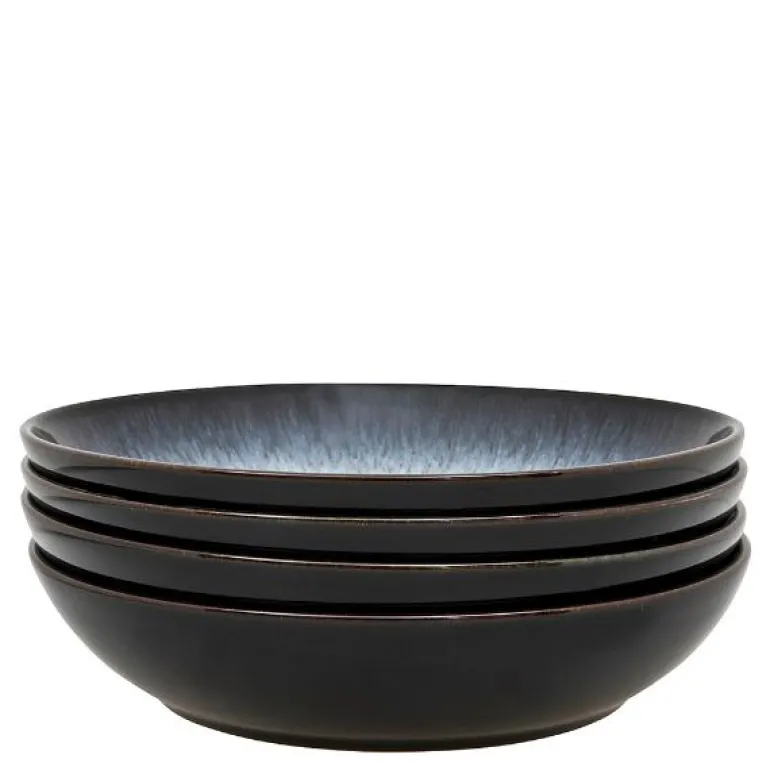 Halo pastaskål 4 stk blå/svart