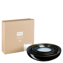 Halo serveringsskål 4 stk blå/svart