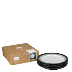 Halo tallerken 24,4 cm 4 stk blå/svart