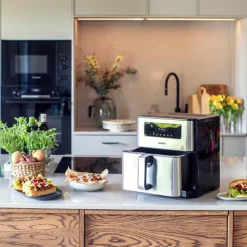 Halo XL digital airfryer 9L stål