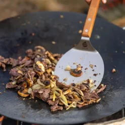 Hamburger stekespade 47 cm stål/tre