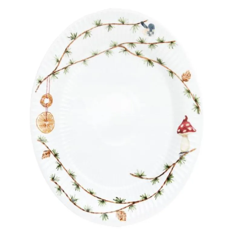 Hammershøi Christmas ovalt fat 22,5x28,5 cm