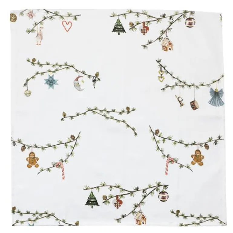 Hammershøi Christmas serviett 45x45 cm 4 stk hvit