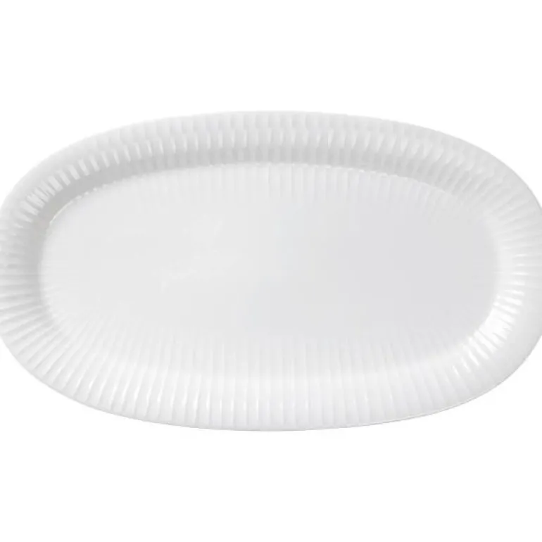 Hammershøi oval serveringsfat 40x22,5 cm hvit