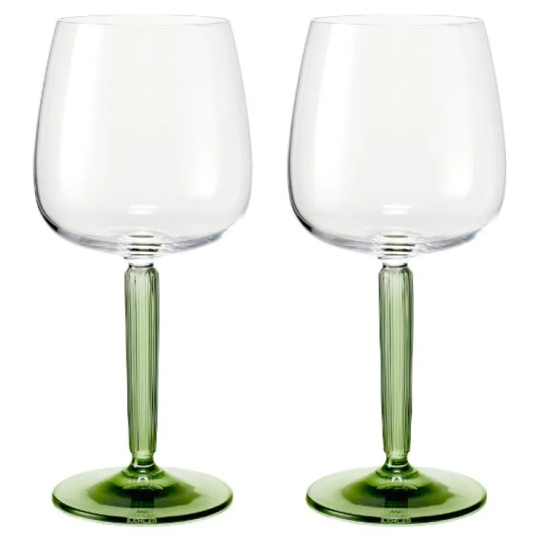 Hammershøi rødvinsglass 49 cl 2 stk grønn