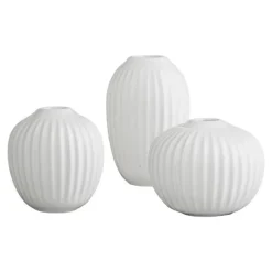 Hammershøi vase miniatyr 3 stk hvit