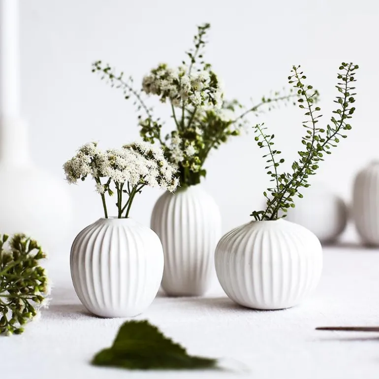 Hammershøi vase miniatyr 3 stk hvit