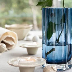 Hanami glassvase 9x18 cm midnattsblå