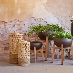 Hanzon lykt i tre 30x62 cm