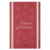 Happy Holidays jacquard kjøkkenhåndkle 50x70 cm rød