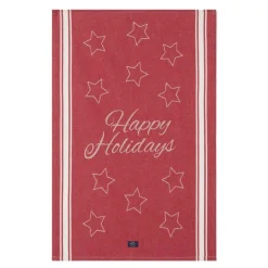 Happy Holidays jacquard kjøkkenhåndkle 50x70 cm rød