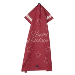 Happy Holidays jacquard kjøkkenhåndkle 50x70 cm rød
