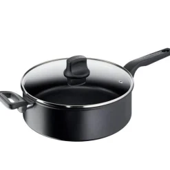 Hard Titanium Pro sautepanne 28 cm m/ lokk svart