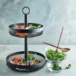 Harvest etasjefat 2 etasjer svart