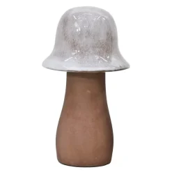 Hatt sopp hagepynt 26 cm grå