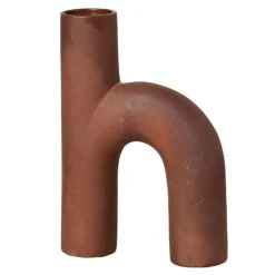 Hector vase 19 cm red clay