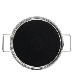 Hellelokk 24 cm svart/stål