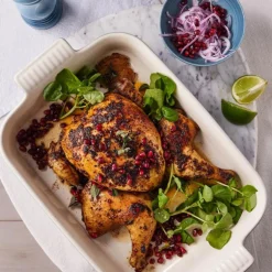 Heritage rektangulært fat 32x24 cm chambray