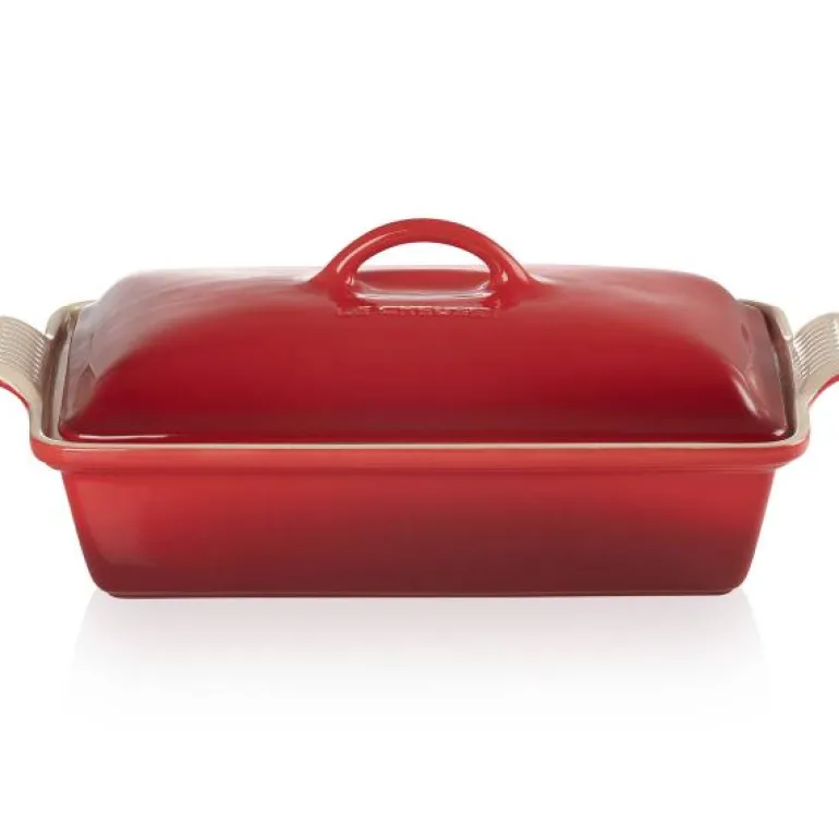 Heritage rektangulært fat med lokk 37,5x 24 cm cerise