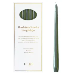 Herregårdslys 30 cm 6 stk antikk grønn