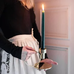 Herregårdslys 30 cm 6 stk mørk grønn