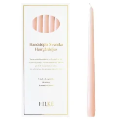 Herregårdslys 30 cm 6 stk rosa glans