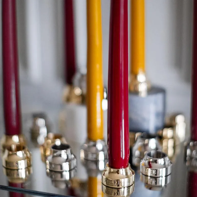 Herregårdslys 30 cm 6 stk sennepsgul glans