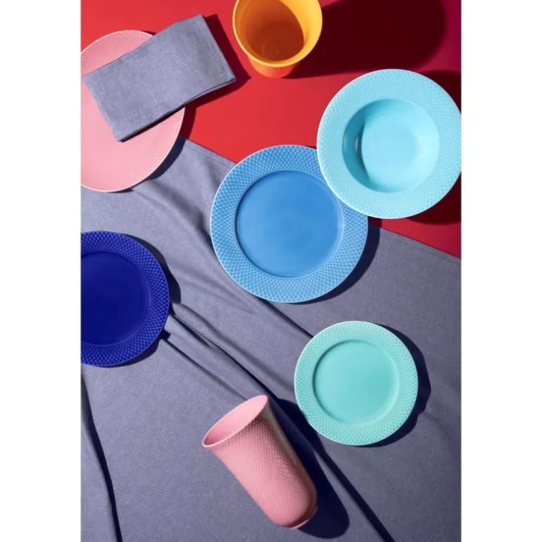 Herringbone duk 150x370 cm blå