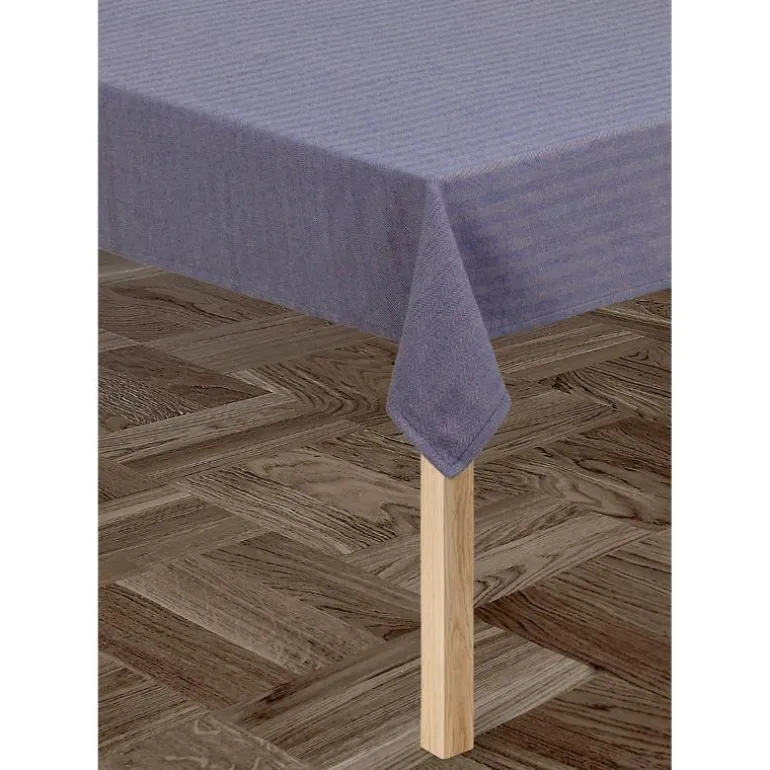 Herringbone duk 150x370 cm blå