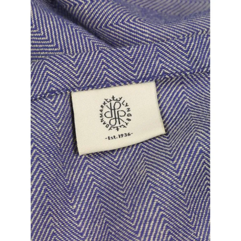 Herringbone duk 150x370 cm blå