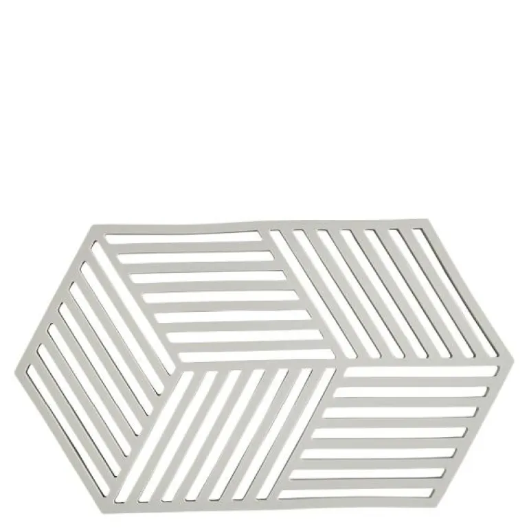 Hexagon bordskåner 24 cm warm grey