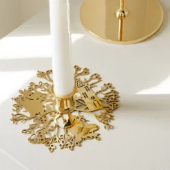 Hilke x Mummi No.1 lysestake 13,2x3,3 cm messing