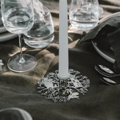 Hilke x Mummi No.1 lysestake 13,2x3,3 cm nikkelbelagt messing