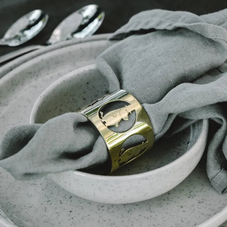 Hilke x Mummi serviettringer 5 cm 2 stk Mummipappa messing