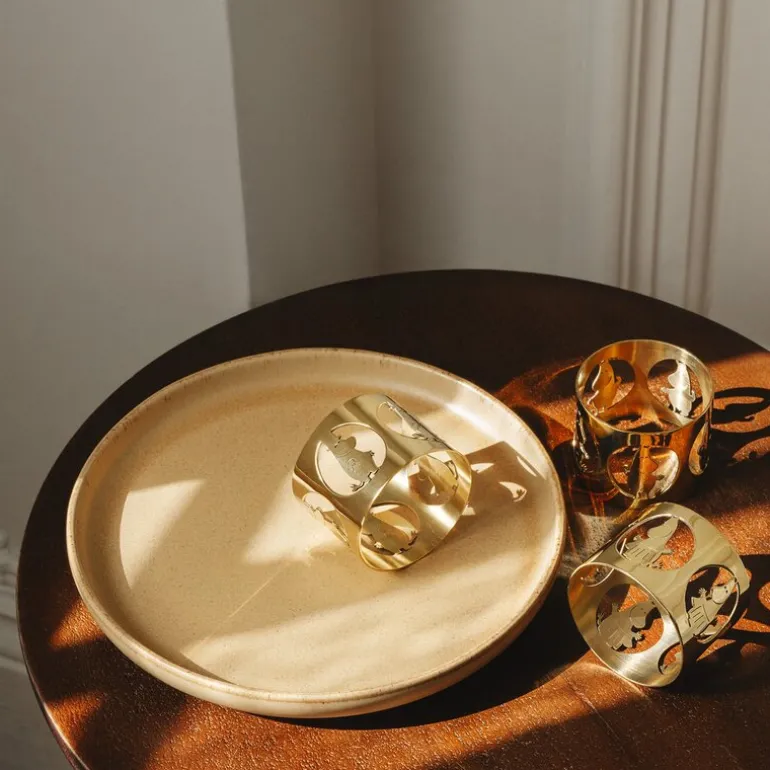 Hilke x Mummi serviettringer 5 cm 2 stk Mummipappa messing