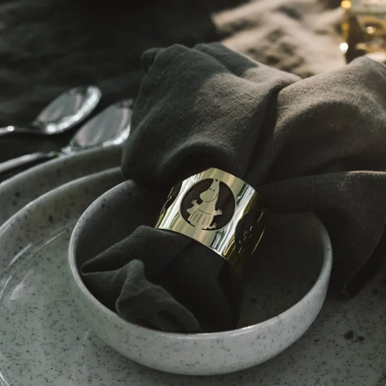 Hilke x Mummi serviettringer 5 cm 2 stk Mummimamma messing