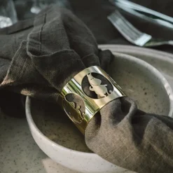 Hilke x Mummi serviettringer 5 cm 2 stk Mummitrollet messingbelagt