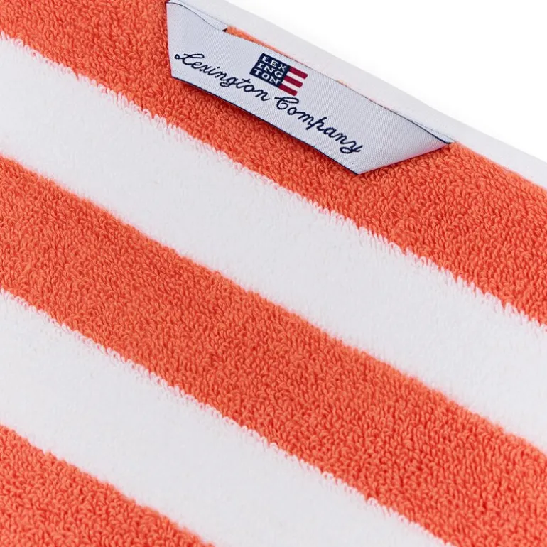 Håndkle blokkstriper 70x130 cm peach melon