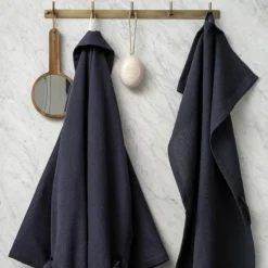 Håndkle waffle 50x100 cm blå