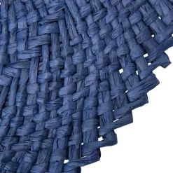 Håndvevd bordbrikke Ø38 cm blå