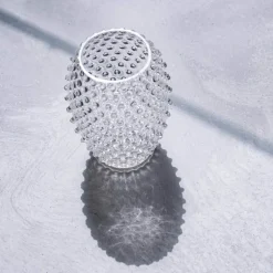 Hobnail egg vase 18 cm crystal