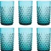 Hobnail glass 20 cl 6 stk aquamarine