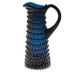 Hobnail karaffel høy 1L royal blå