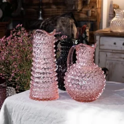 Hobnail karaffel 1L rosaline