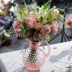 Hobnail karaffel 1L rosaline